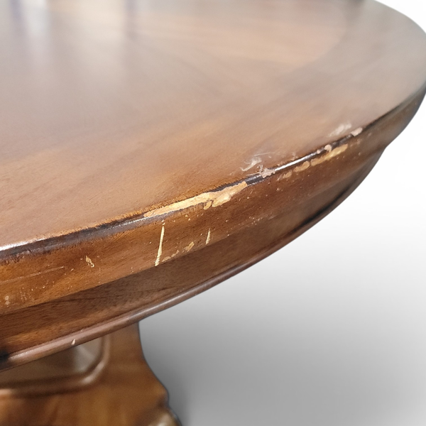 Round Wood Counter Height Dining Table on Pedestal Base - Local Pickup Only