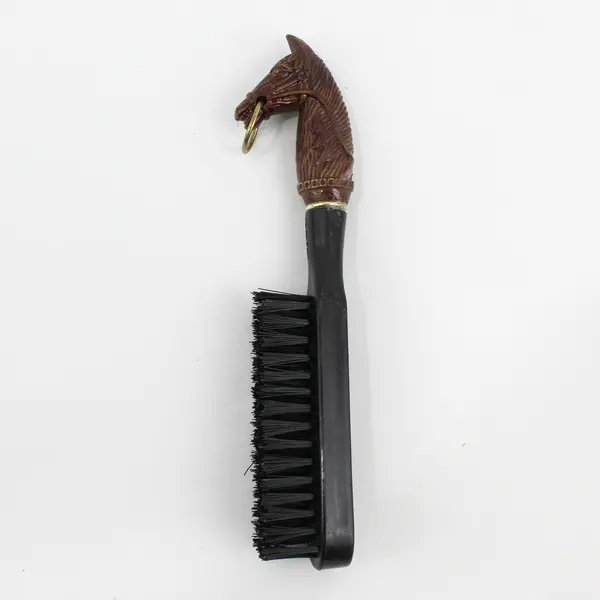 Vintage Horse Head Shoe Horn & Brush Set MCM Valet Equestrian Japan Boxed