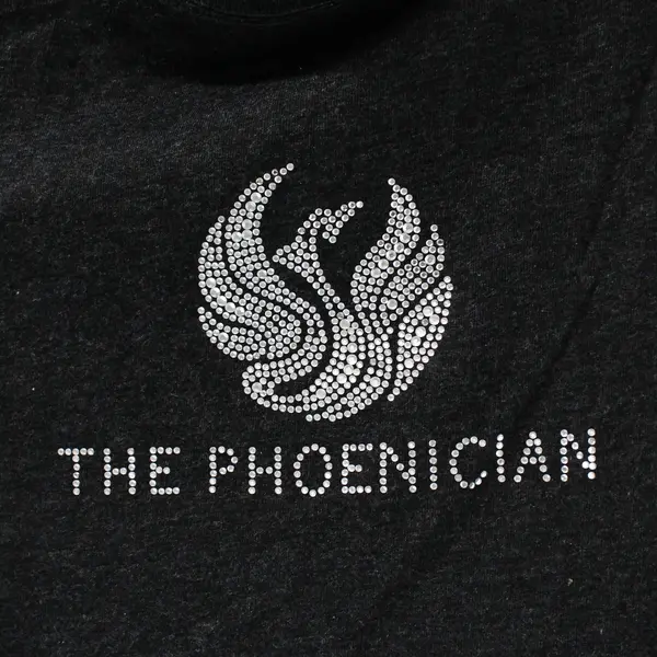 Next Level Apparel Women's Shirt Gray Bejeweled Logo "The Phoenician" Size XXL