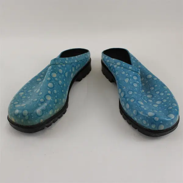 Lower East Side Blue Raindrop Print Clogs Women's U.S. Size 9
