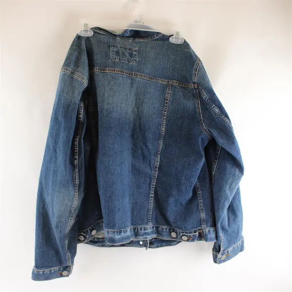 LOFT Plus Women Denim Jacket Medium Wash Est XL
