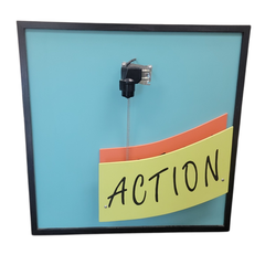 Signed Kinetic Wall Art Spring Into Action Motorized Sculpture 4ft -Local Pickup