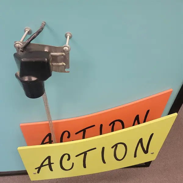 Signed Kinetic Wall Art Spring Into Action Motorized Sculpture 4ft -Local Pickup