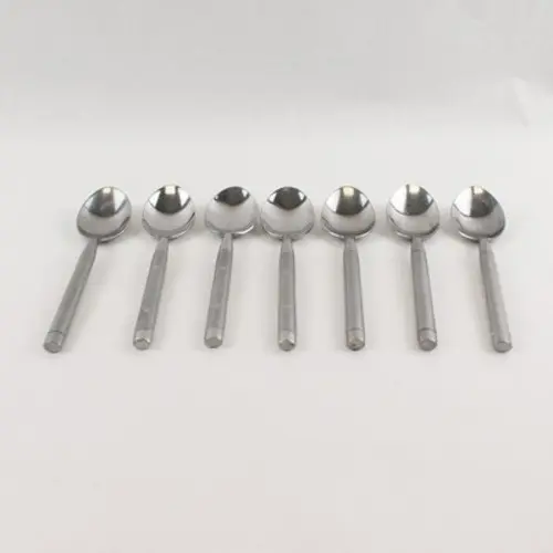 Lot of 7 Cambridge Silver Tripoli II-Sand Pattern 18/0 SS Oval Soup Spoons 7.75"