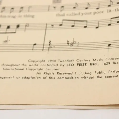 Vintage 1941 Feist Song Folio With Guitar Chords Song Book Paperback