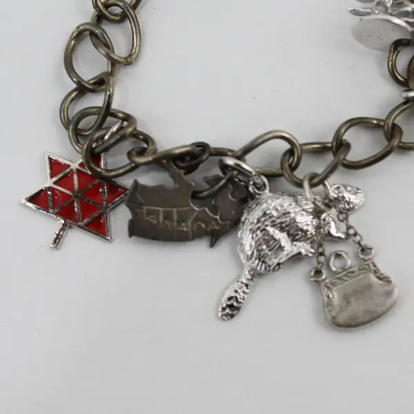 Vintage Canadian Centennial Sterling Silver Charm Bracelet 7.5"