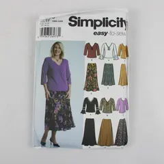 Simplicity 5469 Womens Tops Skirts Pattern FF 18W-24W Cut