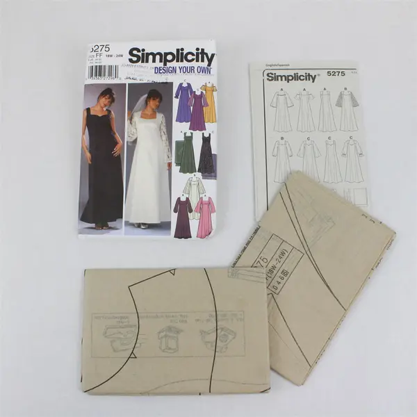 Simplicity 5275 Womens Dress Shawl Pattern FF 18W-24W Uncut