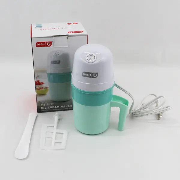 Dash My Pint Ice Cream Maker Aqua White w/Spoon