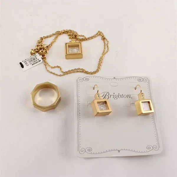 Brighton Meridian Collection Gold-Tone Demi-Parure 3 Piece Jewelry Set