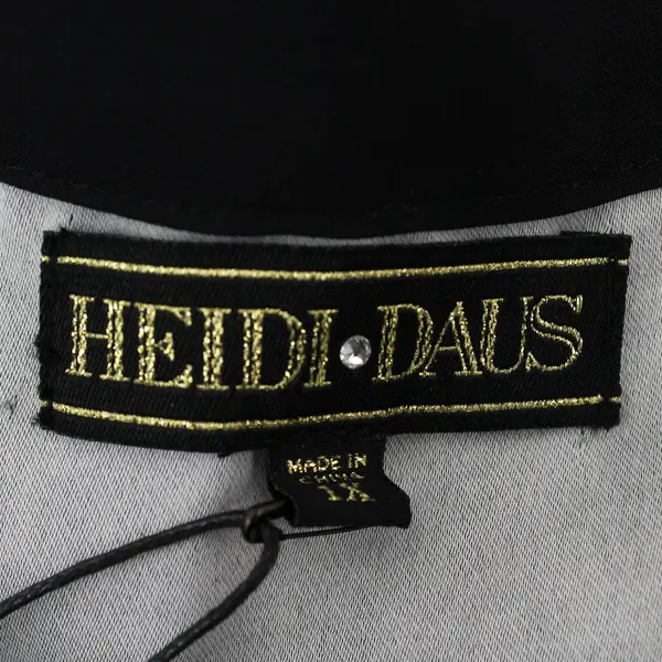 HEIDI DAUS Women's 1X Black White Floral Open Front Cardigan Topper