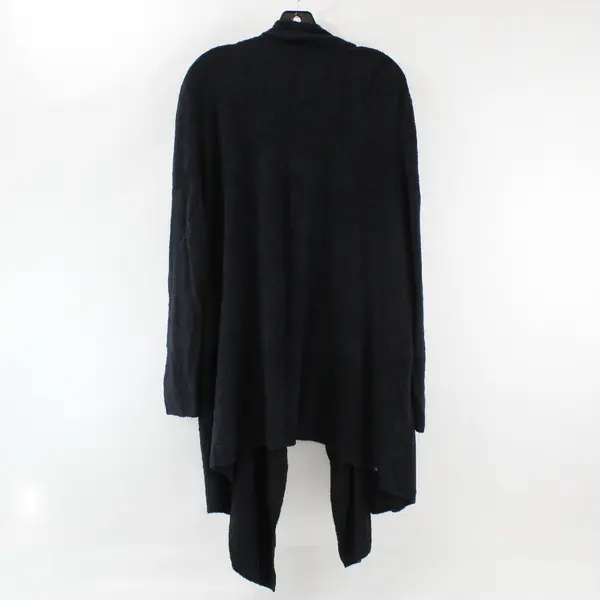 Barefoot Dreams Cardigan 2X Black CozyChic Lite Island Dream Waterfall Drape