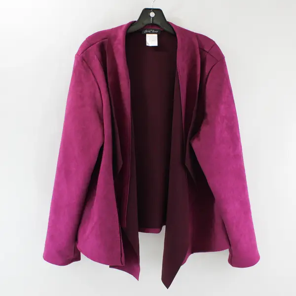 Slinky Brand Purple Velvet Jacket 2X 14897-J19