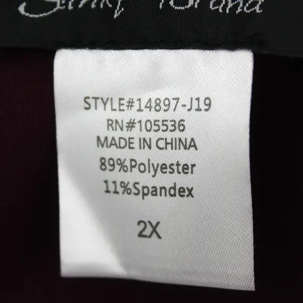 Slinky Brand Purple Velvet Jacket 2X 14897-J19