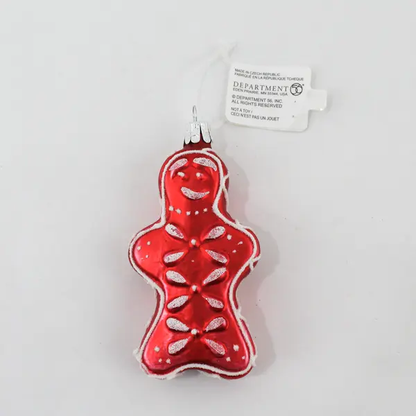 Department 56 Gingerbread Man Ornament White Icing Detail Vintage