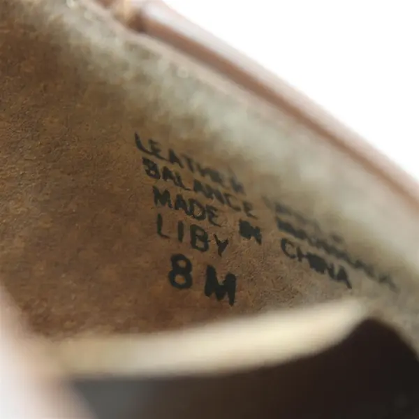 Vintage Partners Brown Leather Square Toe Flats Women's U.S. Size 8