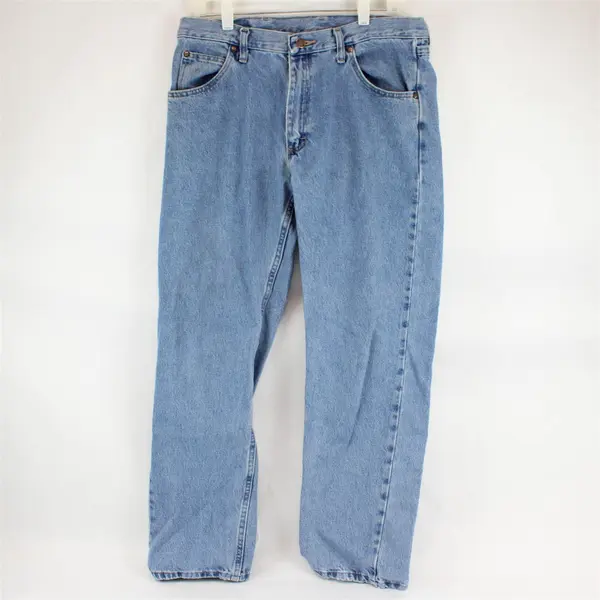 Wrangler Medium Wash Straight-Leg Jeans Men's Size 34x30