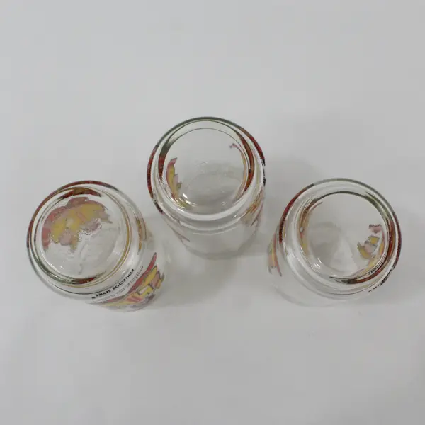 Lot Of 3 Ronald McDonald Collector Series Matching Drinking Glasses 5.75" Tall