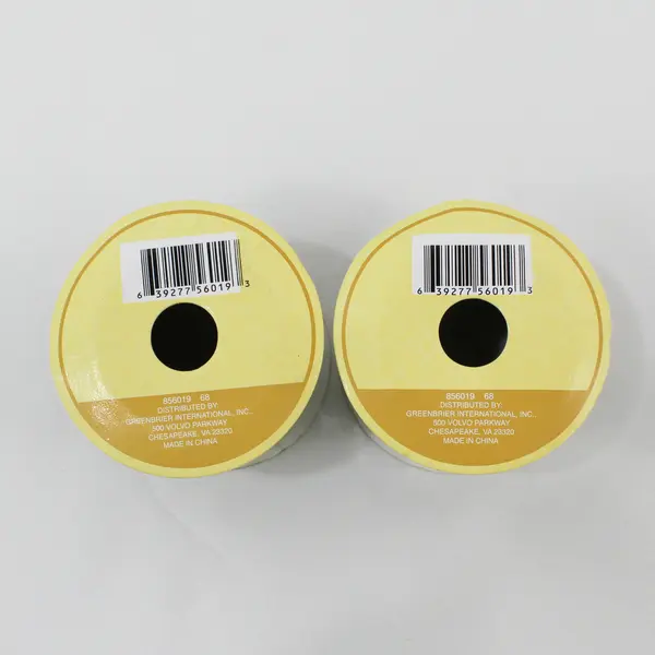 Lot of 2 Spools of Wire Edged Ribbon Curls 2.5"x9', gold on green #856019 68
