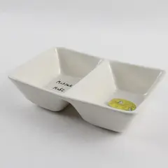 Rae Dunn Measure Make Create Twin Condiment Dish Ceramic White