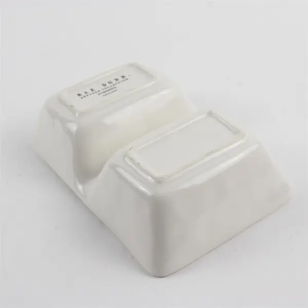 Rae Dunn Measure Make Create Twin Condiment Dish Ceramic White
