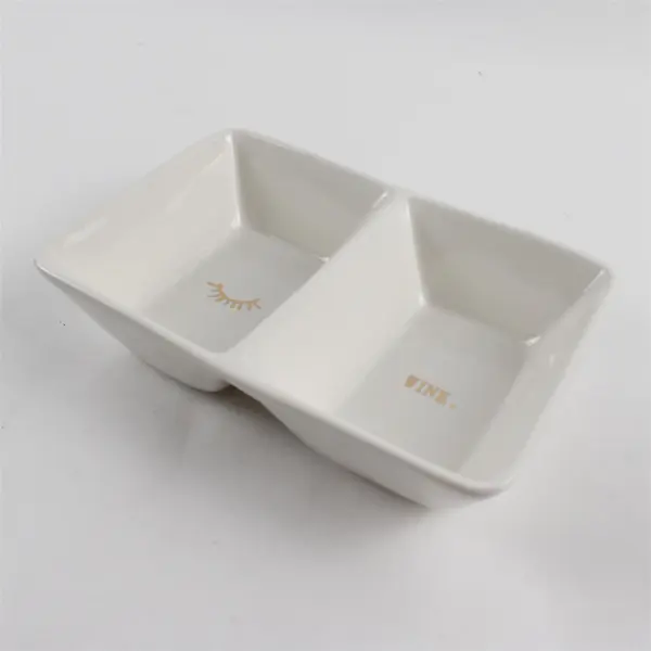 Rae Dunn Artisan Collection by Magenta Twin Condiment Wink Dish