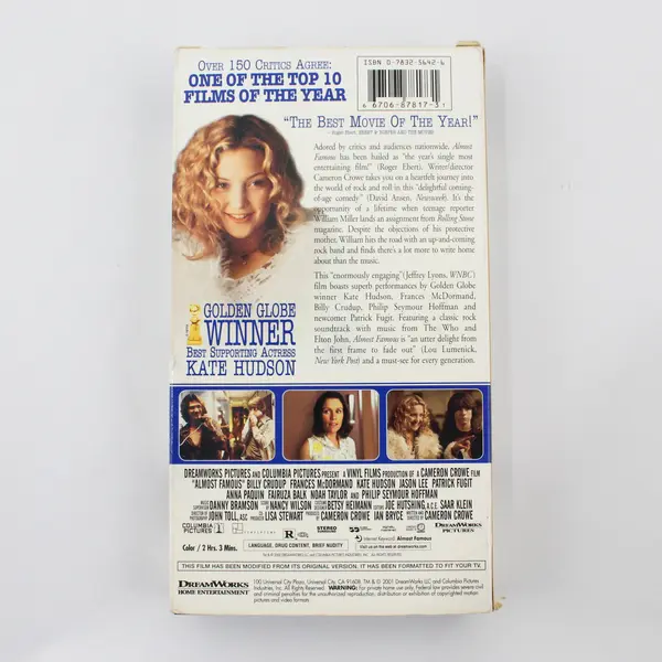 Almost Famous VHS Movie 2001, #87817 