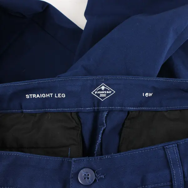 St. John's Bay Navy Blue Straight Leg Pants Women's Size 16W