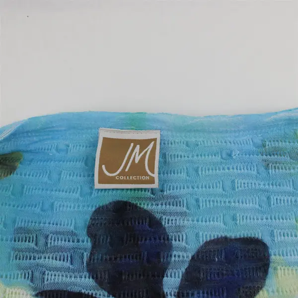 JM Collection Blue and Green Floral Print Bedazzled Top Women's XL