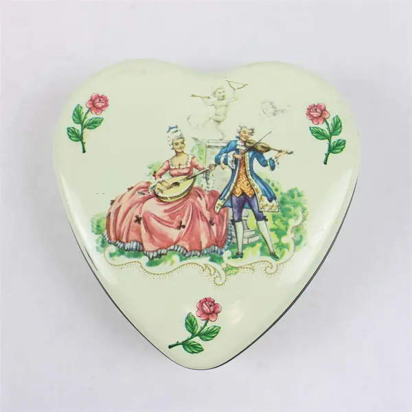 Vintage Heart-Shaped Tin by Daher of Long Island NY Made in England