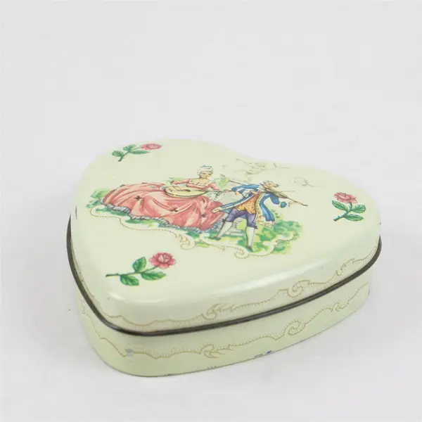 Vintage Heart-Shaped Tin by Daher of Long Island NY Made in England