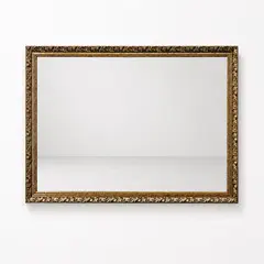 Large Ornate Gold Wall Mirror Floral Scroll Frame Made in UK - Local Pickup Only