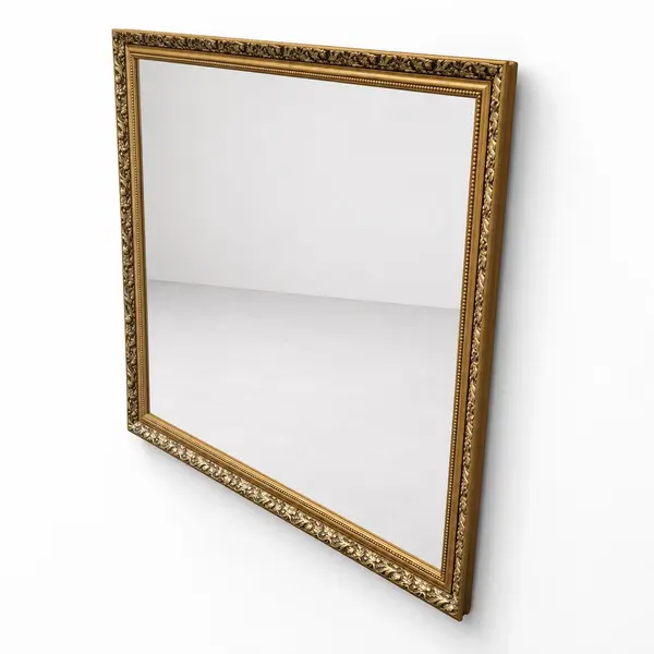 Large Ornate Gold Wall Mirror Floral Scroll Frame Made in UK - Local Pickup Only