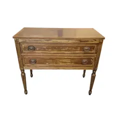 Vintage Federal Style 2 Drawer Server Console Table Distressed - Local Pickup