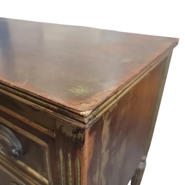 Vintage Federal Style 2 Drawer Server Console Table Distressed - Local Pickup