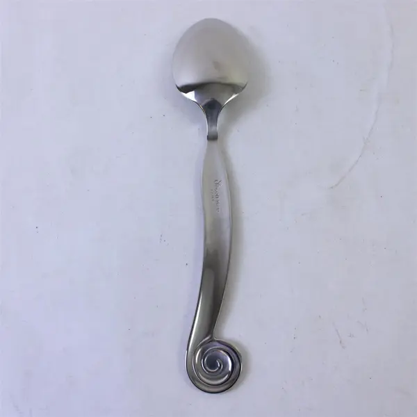 Lot of 2 Gibson Stainless Steel Europa Oval Soup Spoons 8" Flatware