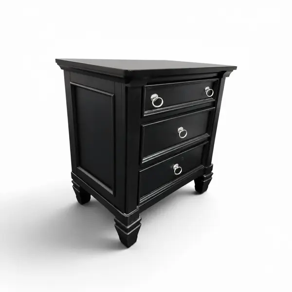 Ashley Furniture Greensburg B671-93 Black Nightstand Bedside Table- Local Pickup