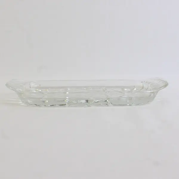 Anchor Hocking Star Of David Pattern Early American Prescut Glass Butter Dish