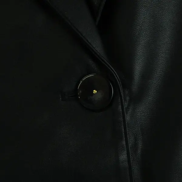 Dennis Basso Black Regular Luxe Faux Leather Jacket 3X