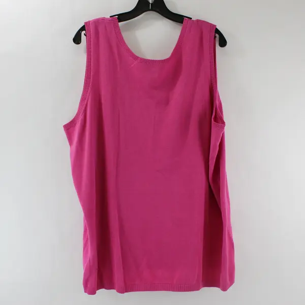 Belle By Kim Gravel Women's Plus Sleeveless Pink Tank Top Size 3X 