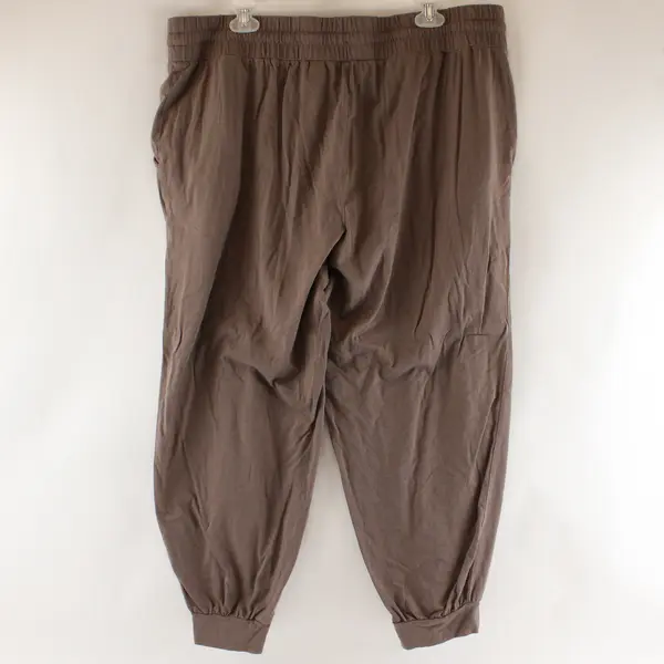 AnyBody Cozy Knit Tan Pull On Lounge Pants Women 1X