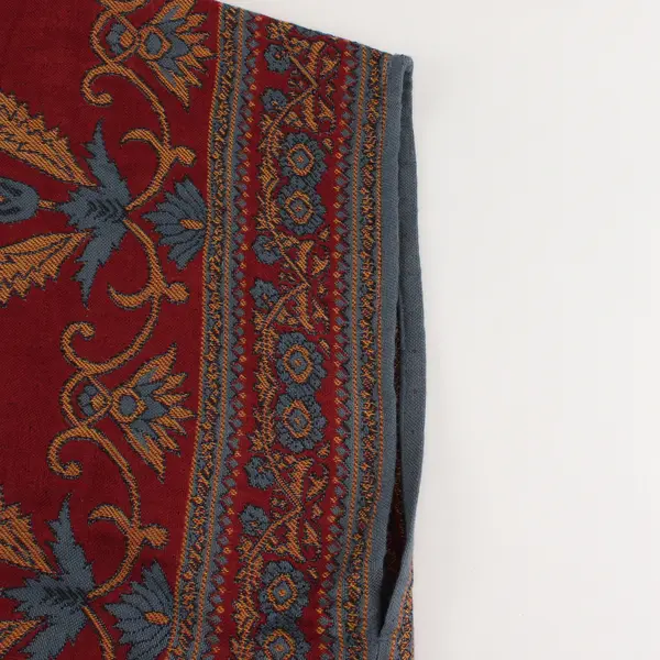 Colleen Lopez 2X/3X Reversible Floral Shawl Wrap Red Blue Yellow