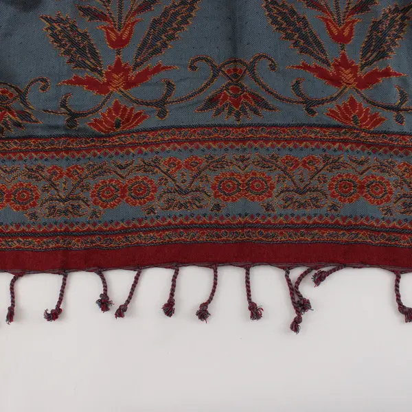 Colleen Lopez 2X/3X Reversible Floral Shawl Wrap Red Blue Yellow