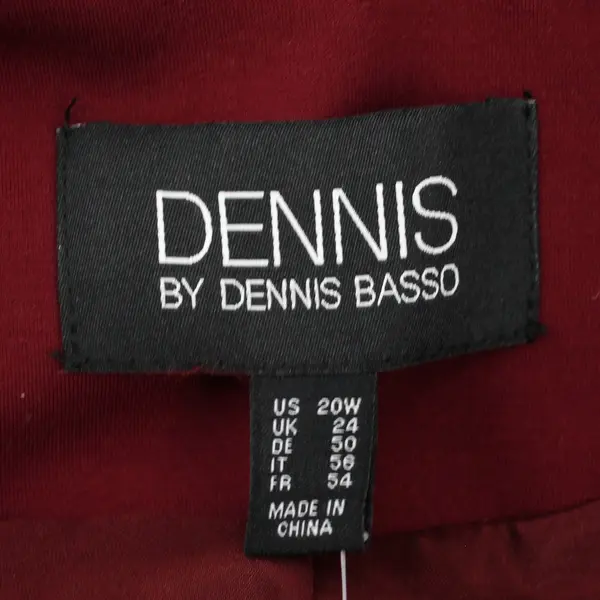 Dennis By Dennis Basso Women's 20W Wine Red Blazer 