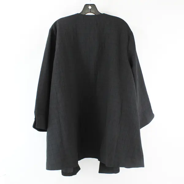Susan Graver Women's 2X Black Button Jacket