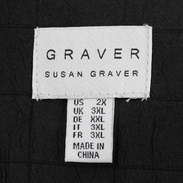 Susan Graver Women's 2X Black Button Jacket