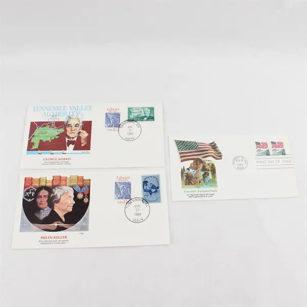 Lot Of 12 Mixed Stamp 1989 First Day Covers Fleetwood Cachet