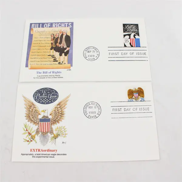Lot Of 12 Mixed Stamp 1989 First Day Covers Fleetwood Cachet