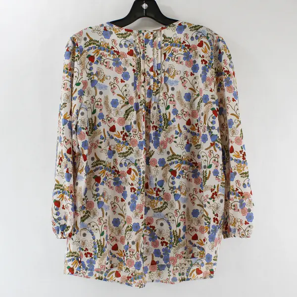 Tommy Hilfiger Floral V-Neck 3/4 Sleeve Blouse Size M