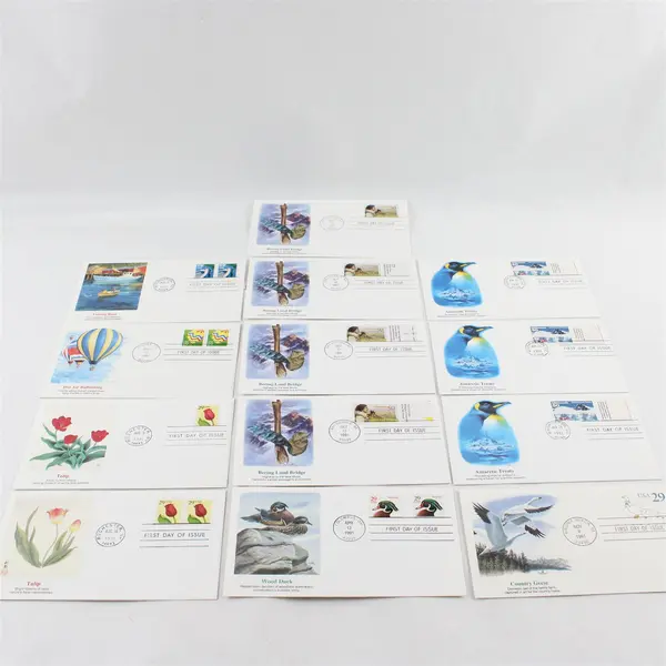Lot Of 13 Mixed Stamp 1991 Fleetwood First Day Covers